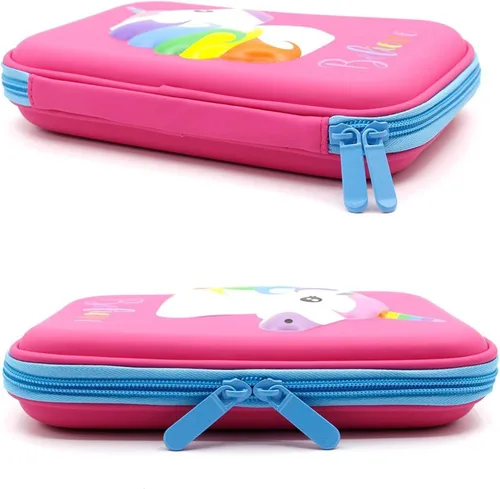 Vista 7 de iDelta - Estuche para lápices, bonito diseño de unicornio de EVA en 3D, resistente a los golpes, gran capacidad, múltiples compartimentos