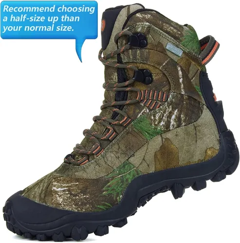 Vista 2 de Manfen Botas de senderismo impermeables Thermator de tiro medio para hombre, botas de senderismo para exteriores, 7
