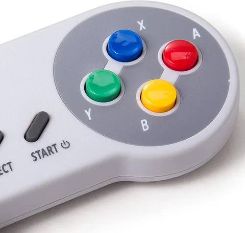 Vista 7 de MODESLAB - Paquete de 2 controles inalámbricos de 2.4 GHz compatibles con SNES retro conector de 7 pines recargable Plug & Play (versión USB no PC)