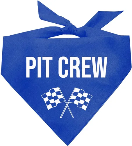 Vista 15 de Pit Crew Bandana para perro Triángulo 100% algodón Fabricado en Estados Unidos Pawty de cumpleaños tema de fiesta Carreras de coches