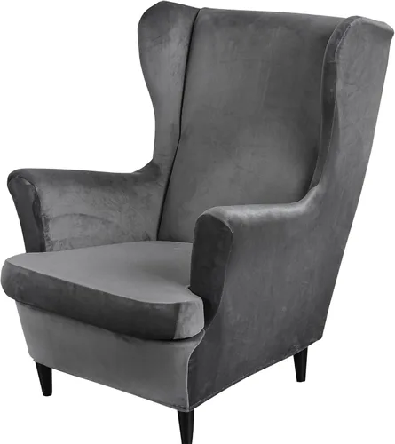 Vista 35 de GULI Wingback - Funda para silla de 2 piezas, fundas para silla de sillón, fundas de elastano para sofá, protector de muebles, lavable a máquina