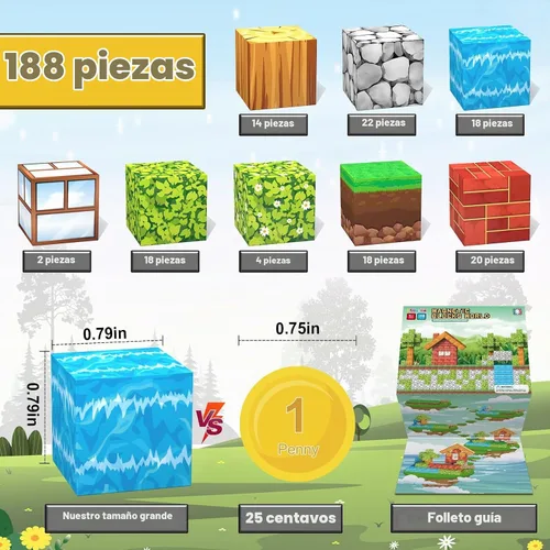 Vista 2 de Juguetes de Bloques Magnéticos, Juguetes de Construcción Magnética 3D Conjunto de Juego de Bloques, 100 Piezas de Juguetes de Construcción