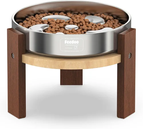 Vista 11 de Feedoo Tazón de alimentación lenta para perros de 3.5 tazas, acero