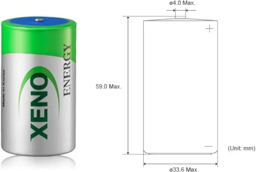 Vista 2 de Xeno XL-205F D STD 3.6V Batería de cloruro de tionilo de litio