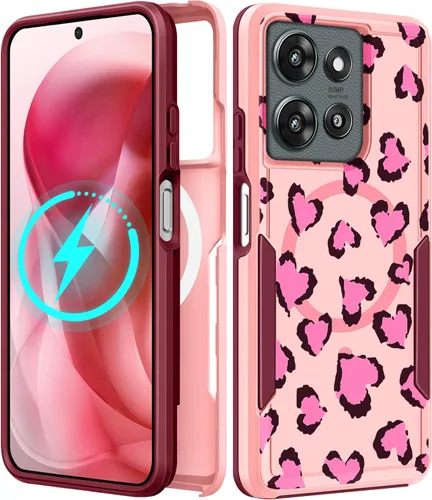 Vista 223 de Funda para Moto G 5G 2024 – Compatible con MagSafe para mujeres y niñas, bonita funda protectora magnética para teléfono, diseño femenino Kawaii