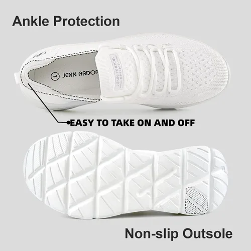 Vista 5 de JENN ARDOR Zapatos deportivos para caminar para mujer, tenis deportivos sin cordones, informales, para correr, ligeros, antideslizantes, elásticos