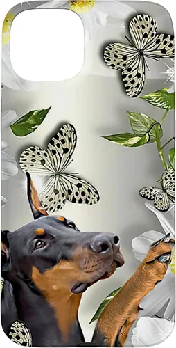 Vista 9 de Doberman Pinscher Daisy and Butterfly Case for iPhone 17