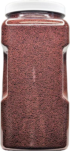 Vista 2 de Pellets de hundimiento de color rojo ultra intenso de 0.079 pulgadas para camarones, caracoles, cangrejos de río, bagre, peces de fondo, disco