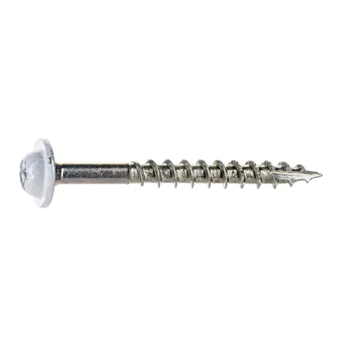 Vista 8 de Tornillos SaberDrive #9 x 2-1/2" para gabinete, 1 libra, aprox. 91 piezas, tornillos de madera duraderos, rosca dentada para una fijación segura