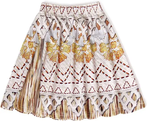 Vista 5 de WonderBabe Disfraz de princesa para niñas, conjunto de falda con borlas, para cumpleaños y Halloween, de dos piezas