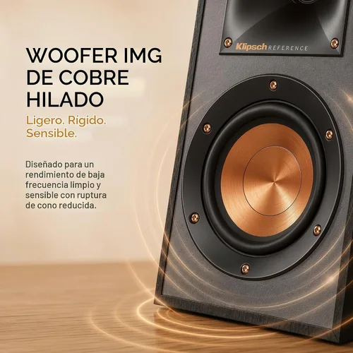 Vista 6 de Klipsch R-41SA - Juego de 2 altavoces potentes y detallados para el hogar, color negro Use on compatible tower or bookshelf speakers for reflected