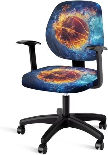 Vista 35 de Funda para silla de oficina, con temática de playa, funda elástica para silla de oficina, funda elástica de 2 piezas, funda para silla