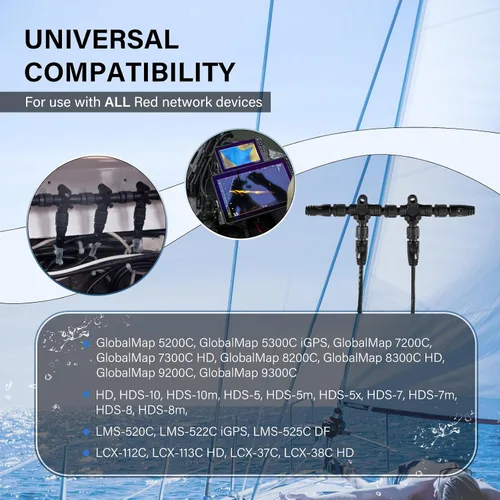 Vista 3 de Kit de inicio de red NMEA 124-69 NMEA 2000 Pieza de repuesto para Lowrance N2K- EXP-RD-2 Kit de inicio de red impermeable Plugandplay Accesorios