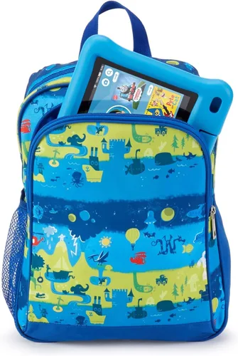 Vista 5 de Mochila exclusiva de Amazon para niños, capas (compatible con tablet Kids Fire de 7 a 8 pulgadas y Kindle Kids Edition)