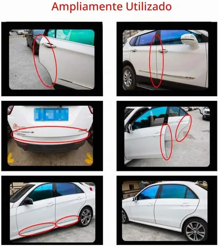 Vista 5 de ESUPPORT - Protector para puerta de auto, forma de U, 16 ft, goma protectora de bordes, contra rayones Negro