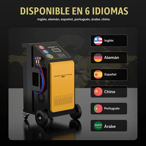 Vista 8 de LM707 Máquina automática de recarga de recuperación de CA, tanque interno de 26.5 lbs y escala de alta precisión incorporada (± 0.35 oz)