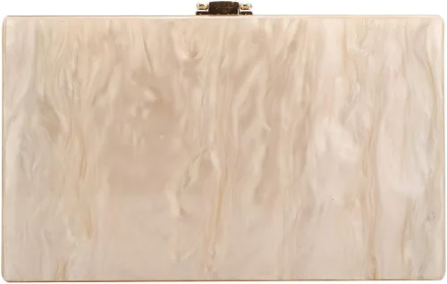 Vista 3 de EROGE - Bolso de mano de acrílico con diseño geométrico colorido para mujer