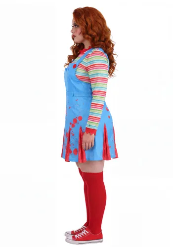 Vista 4 de Disfraz Plus Size Muñeca Asesina "Come Play" para Mujer Multicolor