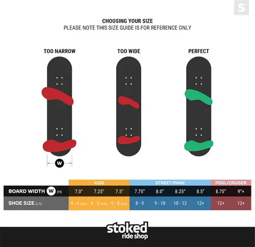 Vista 5 de Stoked Ride Shop Patineta completa – Madera de arce fabricada en Estados Unidos – Tabla de skate para adultos, niños, niñas y niños – Totalmente