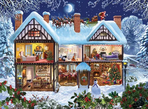 Vista 8 de Anatolian Puzzle - Colección de sellos de gato de Navidad, rompecabezas de 1000 piezas, #1103