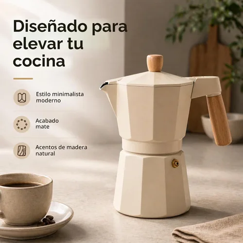 Vista 8 de ANGORA BRANDS Vondra - Olla de aluminio para moka (2 a 6 tazas), cafetera espresso para estufa, cafetera italiana clásica, cafetera percoladora