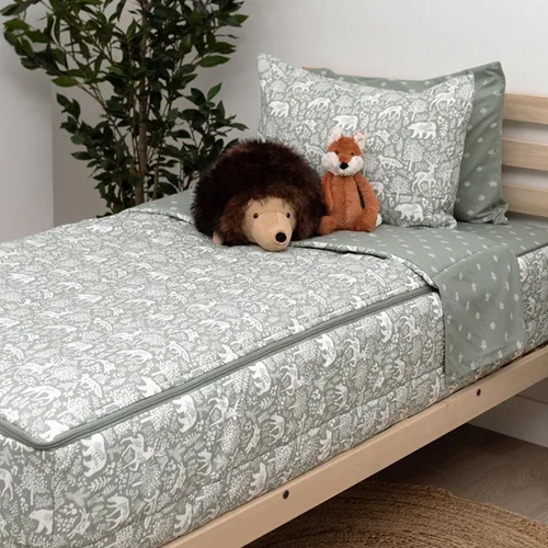 Vista 28 de Beddy's Juego de ropa de cama todo en uno con cremallera para niños, diseño Beige
