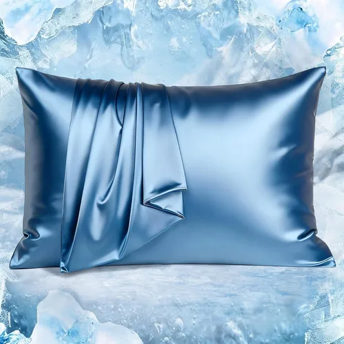 Vista 15 de Avolare Fundas de almohada refrescantes, más suaves que la seda, paquete de 2 fundas de almohada refrescantes para personas que duermen con calor