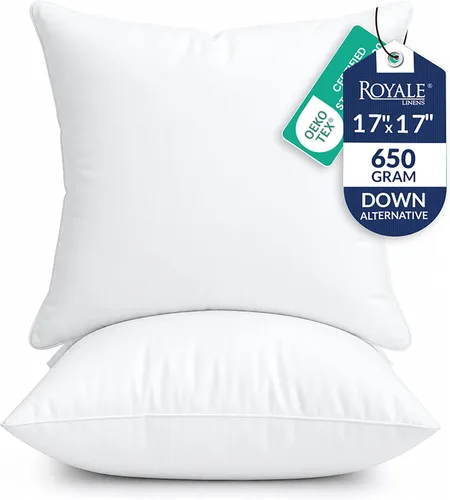 Vista 20 de ROYALE LINENS Relleno de almohada de 14 x 18 pulgadas, relleno alternativo de plumón, paquete de 1 almohada rectangular, almohadas de cama y sofá