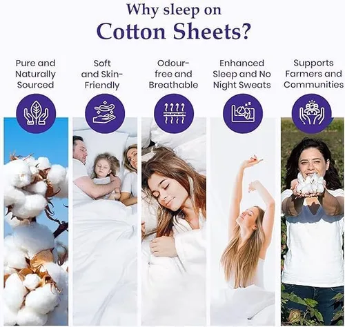 Vista 6 de Sábanas de cama tamaño Queen – 21 pulgadas de profundidad – Juego de 4 sábanas 100% algodón egipcio, rayas plateadas, de lujo, súper suavidad