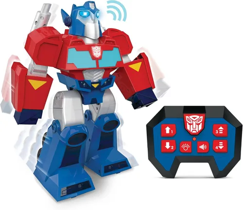 Vista 2 de Jam'n Hasbro: Transformers Rescue Bots Academy: Optimus Prime RC Robot - Transformador de 12 pulgadas, luces y sonidos, radiocontrolado, función