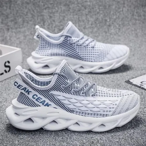 Vista 3 de GSLMOLN Zapatos deportivos para correr en carretera para hombre, antideslizantes, atléticos, de moda, para entrenamiento, gimnasio, correr, casual