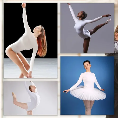 Vista 4 de Javly Leotardos de ballet para mujer, leotardo de manga larga para mujer, color negro