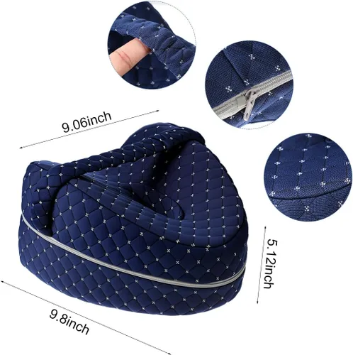 Vista 2 de Almohada de rodilla para dormir de lado, almohada de alineación de cadera, almohadas de espuma viscoelástica para piernas para dormir con correa