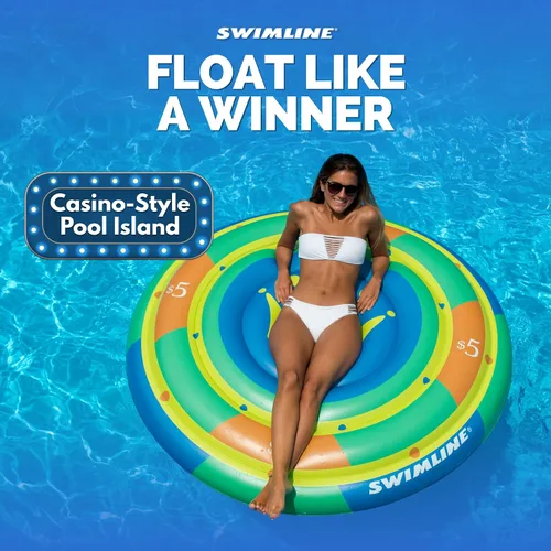 Vista 2 de SWIMLINE Original Pool Float for Adults & Teens – Fun Pool Float for Lake, Beach, or Backyard – Easy to Inflate and Store