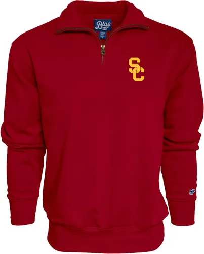 Vista 61 de Blue 84 Sudadera con cremallera de un cuarto para hombre de la NCAA