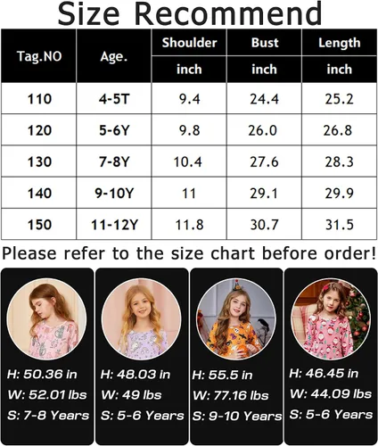 Vista 6 de Arshiner Ropa de dormir para niña de manga larga lindo camisón camisón pijama vestido