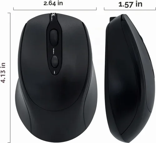 Vista 6 de Bluetooth Mouse,Rechargeable Wireless for Laptop/iPad/MacBook Pro/Air, Silent Mouse Portable Slim for Surface Pro/PC/Lenovo/Samsung Tablet (Black)
