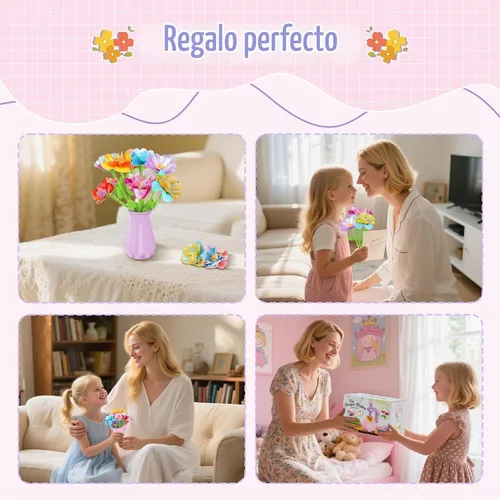 Vista 7 de FUNZBO Juguetes para niñas - Kits de manualidades de ramo de flores
