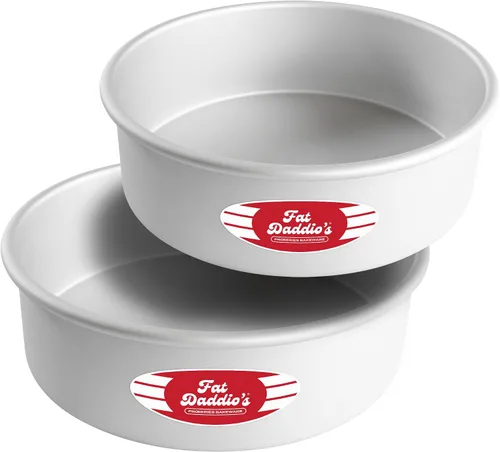 Vista 30 de Fat Daddio's Juego de moldes para pasteles redondos uniformes de aluminio anodizado de 4 niveles, profundidad de 2 pulgadas