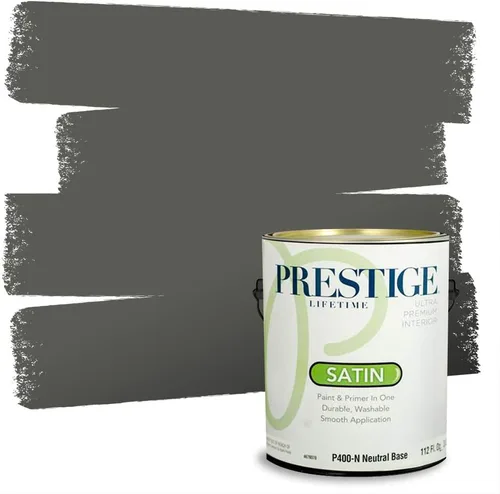 Vista 155 de PRESTIGE Paints - Pintura interior e imprimación en uno, 1 galón, cáscara de huevo, pimienta envejecida