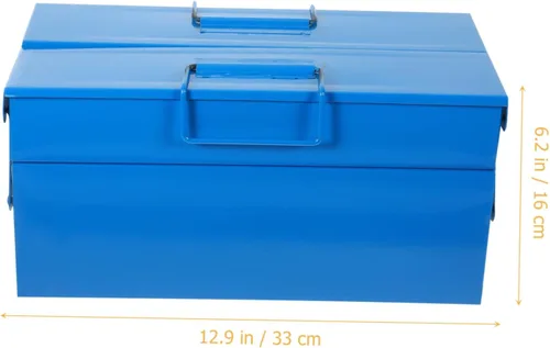 Vista 6 de Angoily Cesta de maleta de caja organizador útil Multi- Almacenamiento Multi- multifuncional doble capa de baño Hardwares plegable Herramientas