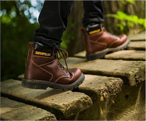 Vista 7 de CAT Botas de trabajo Second Shift con punta de acero para hombre