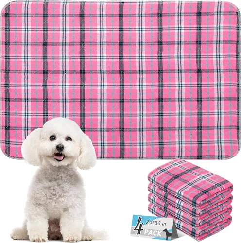 Vista 14 de Almohadillas lavables para orina de perros, 18 x 24 pulgadas, 2 unidades, almohadilla de parto para entrenamiento de cachorros, protector de suelo