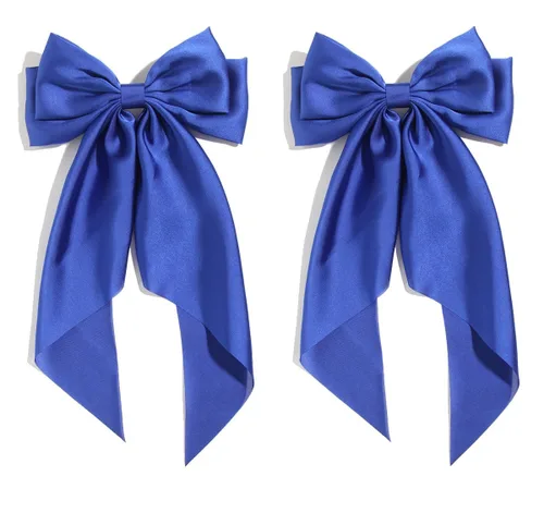 Vista 14 de SUSULU Pinzas para el cabello con lazo de cinta negra con cola larga, horquillas para fiestas y accesorios para mujeres y niñas, 2