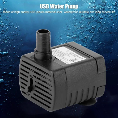Vista 2 de Bomba de agua sumergible, USB 5V 1.6 ft 150 L, H Bomba de agua sin escobillas sin escobillas Dc sin escobillas para fuente de mascotas acuario