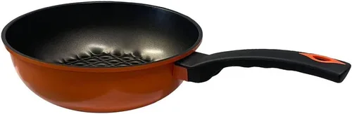 Vista 4 de Wok antiadherente con revestimiento de diamante 3D de 10 "(26 cm), 3.25 pulgadas de profundidad - HECHO EN COREA