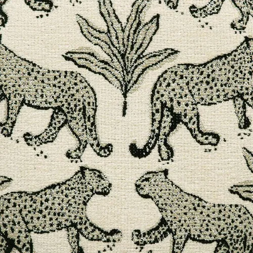 Vista 7 de Tov Furniture Dex taupe con estampado de leopardo, otomana de jacquard Topo
