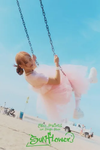 Vista 6 de DREAMUS WEKI MEKI Choi YooJung Girasol 1er Single Album Plataforma Versión Tarjetero+álbum de tarjeta fotográfica de PVC+Photocard+Folleto