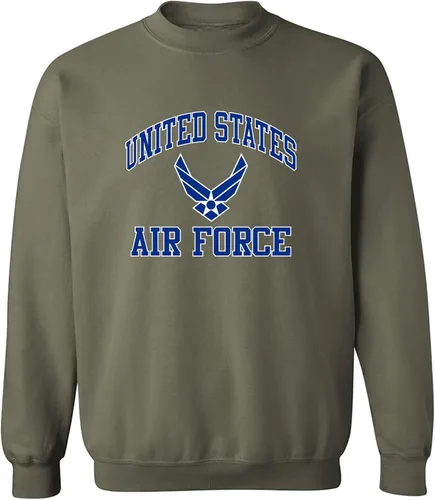Vista 7 de zerogravitee Air Force Wings Sudadera con cuello redondo y estampado azul/blanco Azul marino
