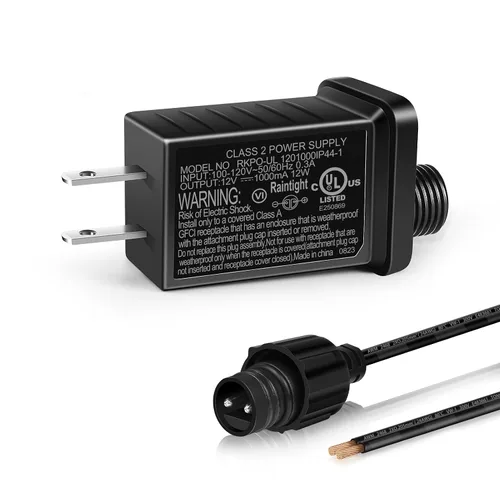 Vista 9 de Fuente de alimentación de clase 2 de 12 V, 9 W, 0.75 A, transformador de bajo voltaje de CA a CC, adaptador de corriente inflable IP44 para tiras